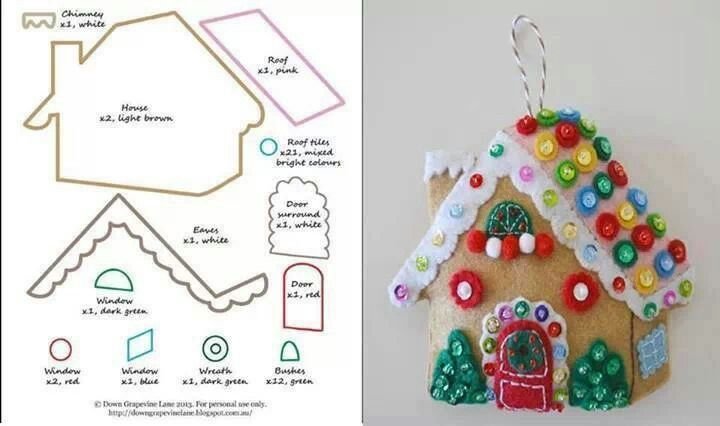 Домик из фетра выкройка