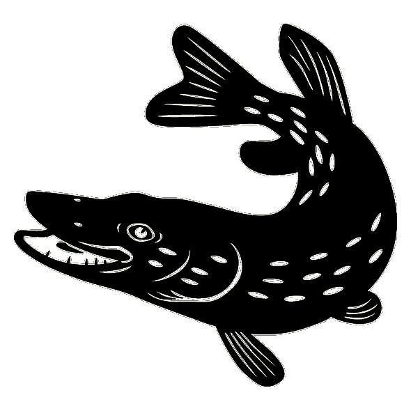 Щука силуэт