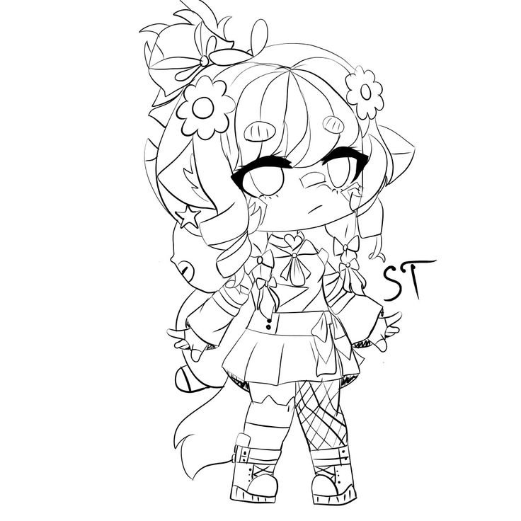 Гача лайф ОС раскраска