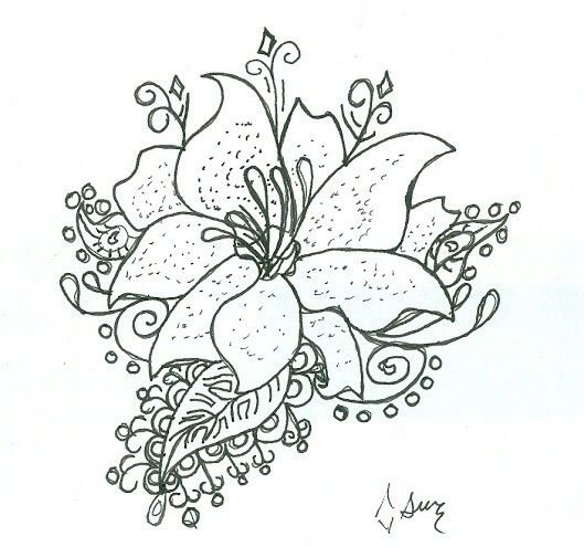 Точечная роспись контурами схемы