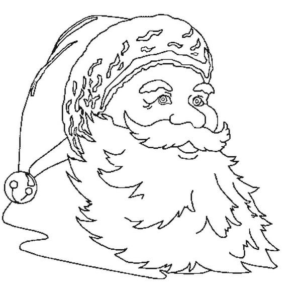 Трафарет Деда Мороза на окно