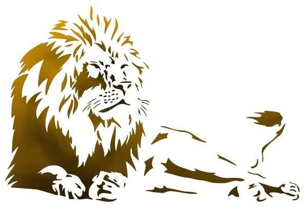 Трафарет Льва на стену