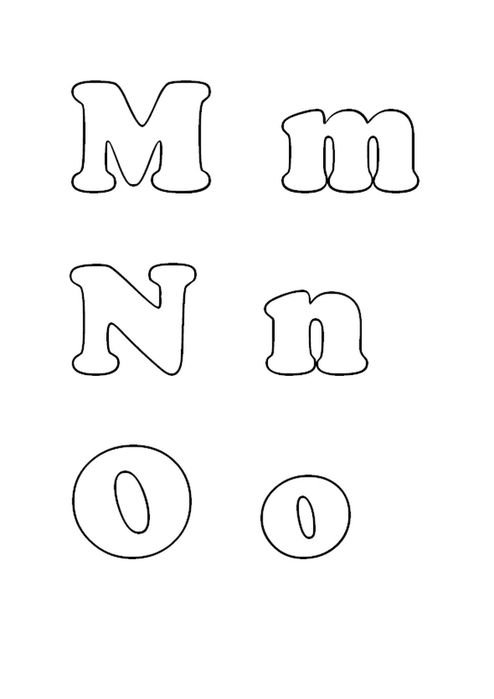 Трафарет букв для вырезания