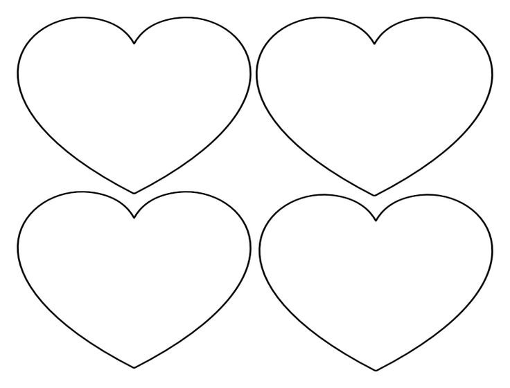 Сердечко трафарет для вырезания