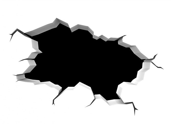 Дыра в стене вектор