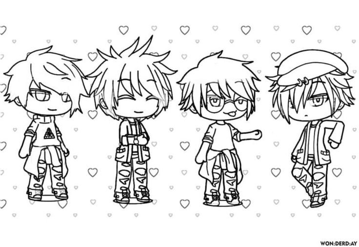 Гачи лайф раскраска мальчики