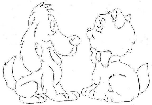 Трафареты на окна собака