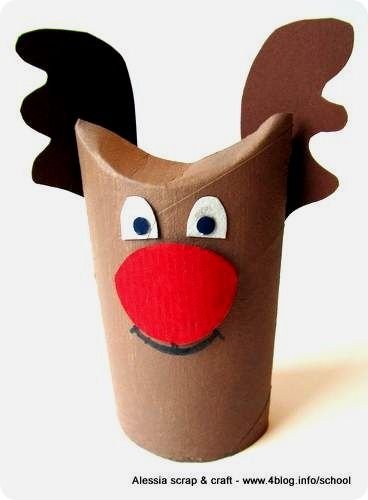 Олени из рулона туалетной бумаги