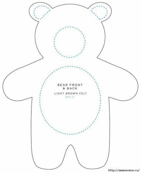 Медведь из фетра выкройка