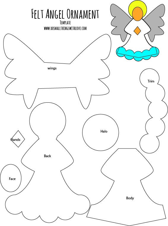 Ангелочки из фетра выкройки