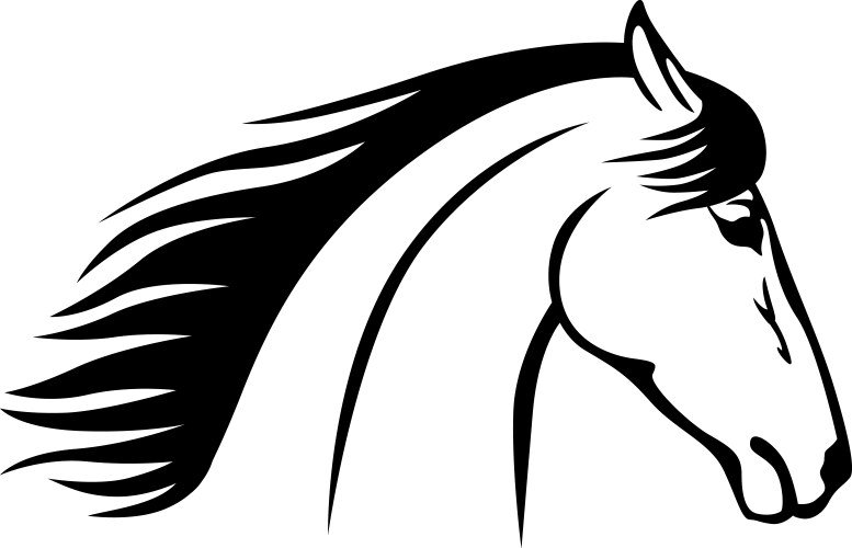 Морда коня в профиль