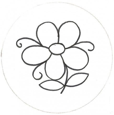 Трафарет цветы для пластилинографии