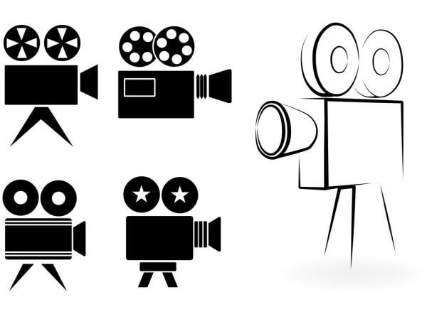 Кинокамера иллюстрация
