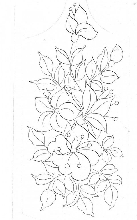 Роспись по дереву цветы