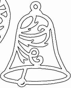 Трафареты на окна к новому году колокольчики