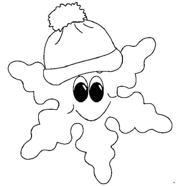 Веселые снежинки для раскрашивания