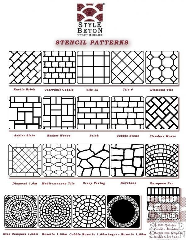 Трафарет для имитации брусчатки на бетоне