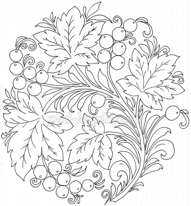 Петриковская роспись трафареты