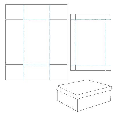 Макет коробки для подарка