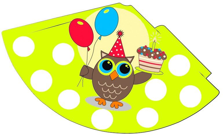 Колпак на день рождения шаблон