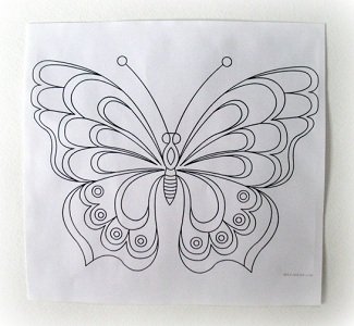 Трафарет бабочки для джутовой филиграни