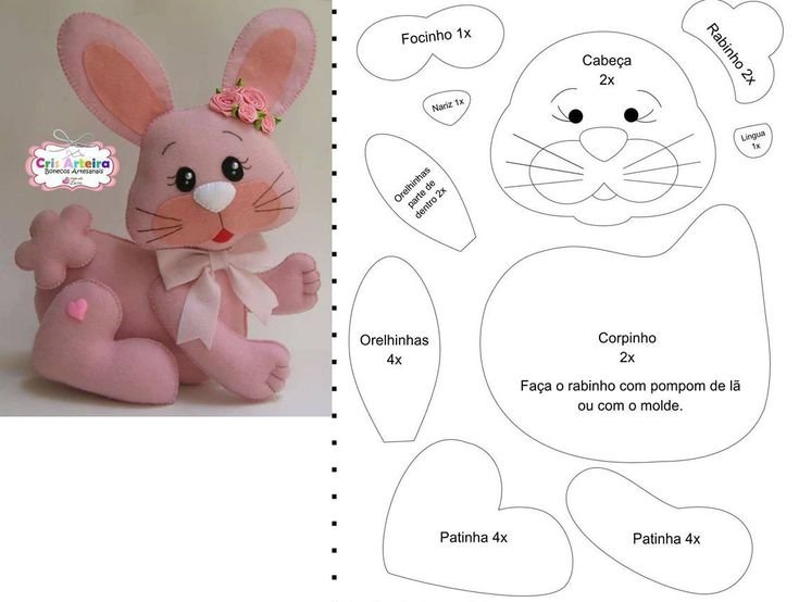 Игрушки из фетра с выкройками для начинающих пошагово