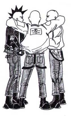 Скинхед рисунок