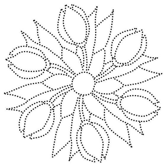 Рисование мандалы по точкам