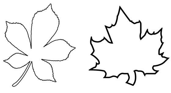 Трафареты "листья"
