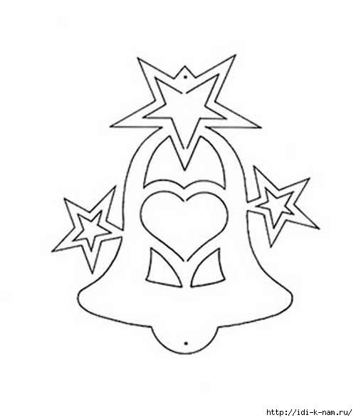 Новогодние украшения на окна колокольчики