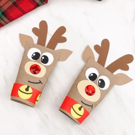 Олень из втулки от туалетной бумаги своими руками для детей