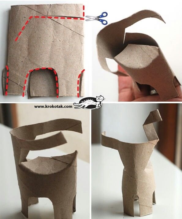 Олени из рулона туалетной бумаги