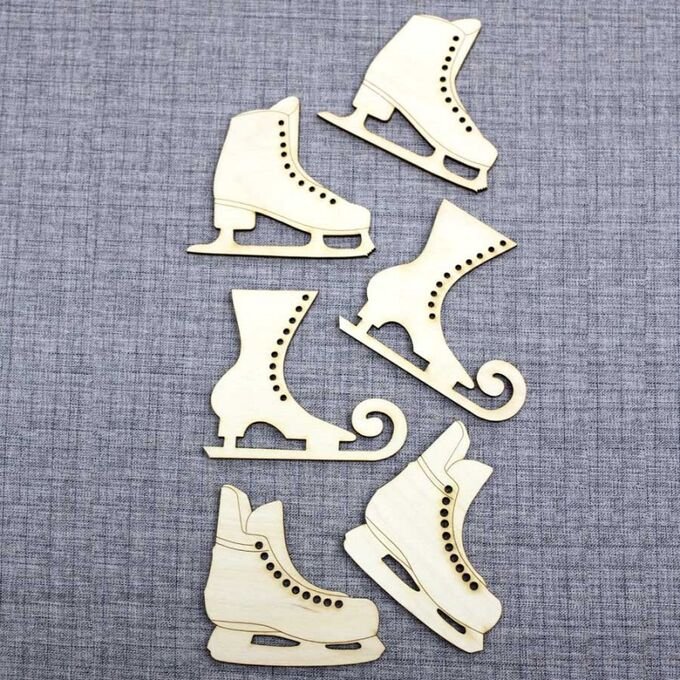 Коньки трафарет из картона