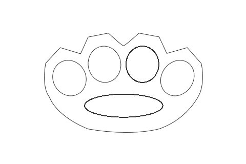 Кастет чертеж