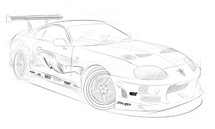Toyota Supra a80 Blueprint