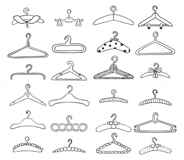 Раскраска вешалка для одежды