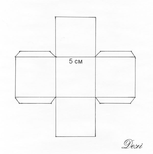 Развертка простой коробочки