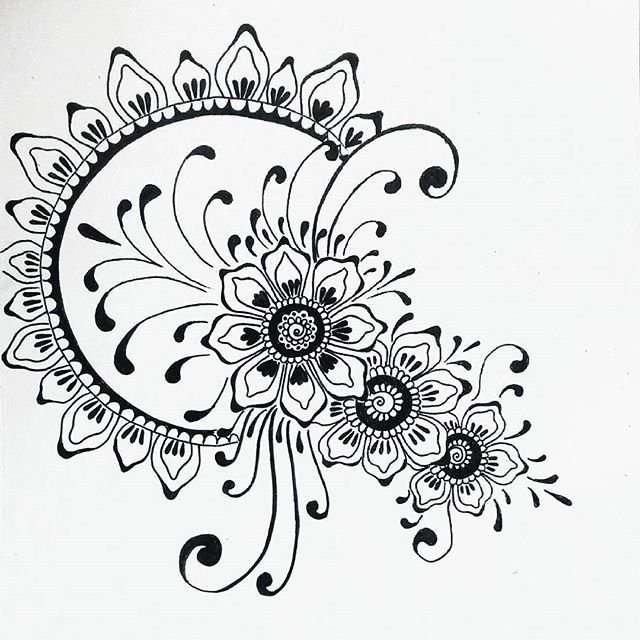 Мехенди цветы эскизы