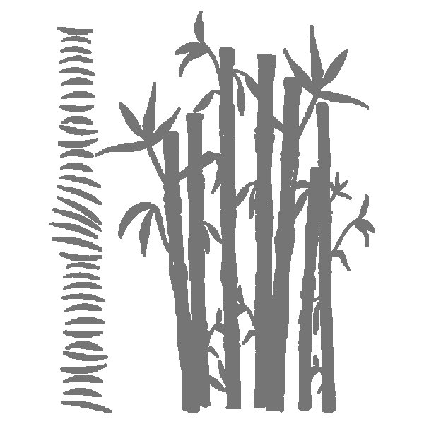 Трафарет бамбук для декора стен