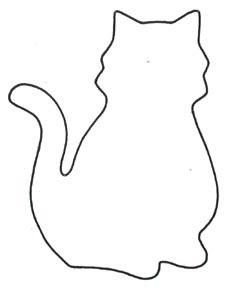 Трафарет кота для пряника