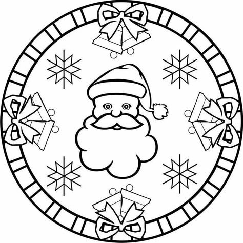 Новогодние раскраски круглые