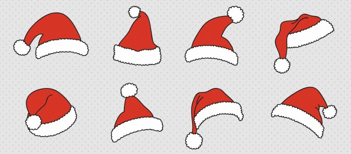 Новогодняя шапка шаблон