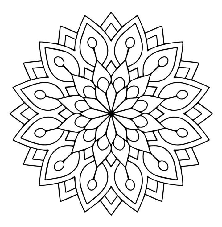 Мандала трафарет
