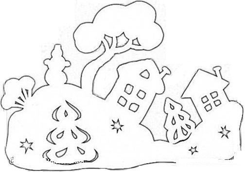 Трафареты на окна новогодние