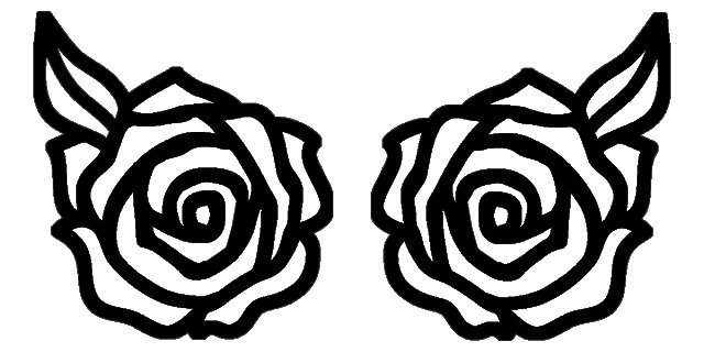 Трафарет розы для вырезания