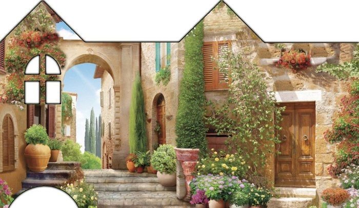 Картинки для декупажа домики