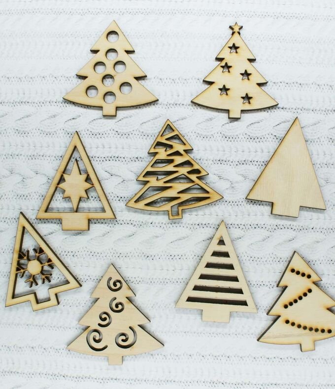 Набор деревянных игрушек на елку