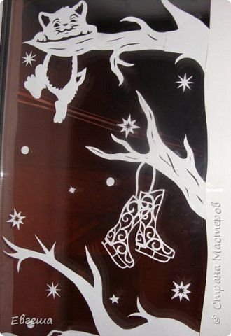 Дерево вытынанка на новый год