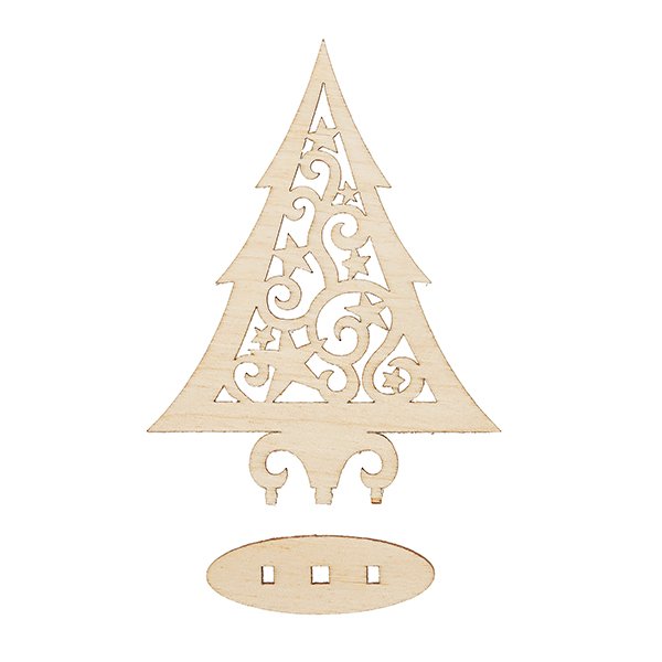 Ажурная елочка из фанеры напольная