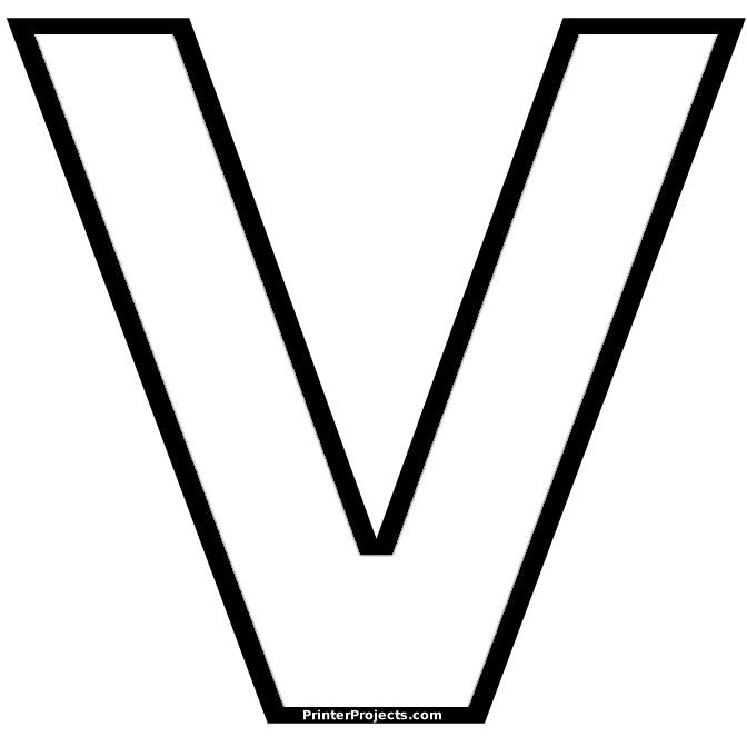 Шаблон буквы v
